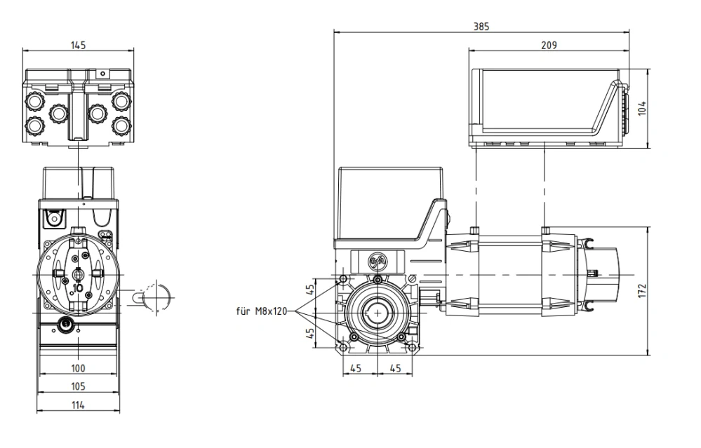 GfA Elektromaten SE 5.24 SK 400V DES - samostatný pohon
